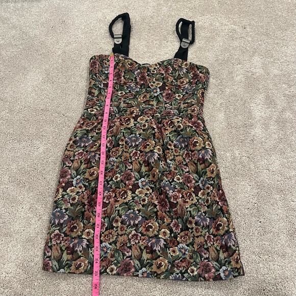 BCBG Generation Women's Mini Dress Multicolor Floral Zipper Size 4 - Picture 9 of 11